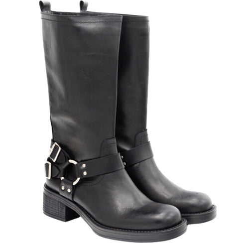 Chiarini Bologna Stivali Stivali Donna con dettagli ricamati Nero - Francavilla Moda